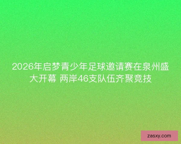 2026年启梦青少年足球邀请赛在泉州盛大开幕 两岸46支队伍齐聚竞技
